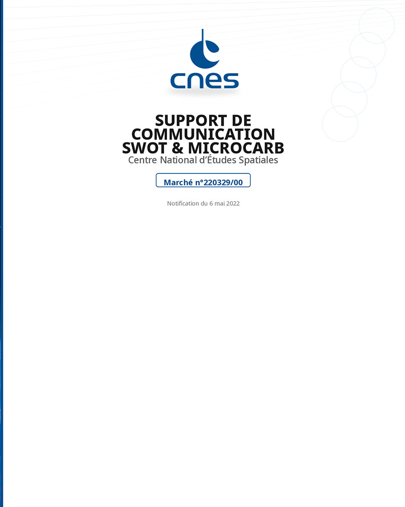 Support de communication projets SWOT & MicroCarb (accord-cadre)